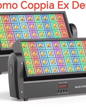 Coppia Strobo Beam Testa Mobile Led RGBW Ex Demo 