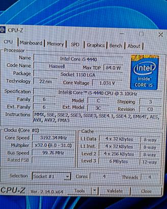 PC Intel i5-4440 + ASUS H81M-E + 8GB RAM DDR3 • CP
