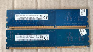N. 2 Ram DDR3 2 GB PC3-12800