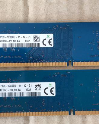 N. 2 Ram DDR3 2 GB PC3-12800