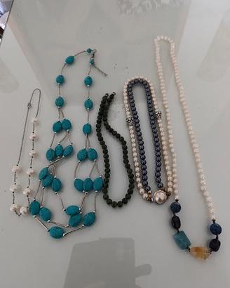 Lotto stock bigiotteria collane, orecchini, anello