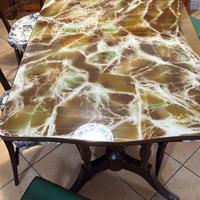 Tavolo decoro in vetro