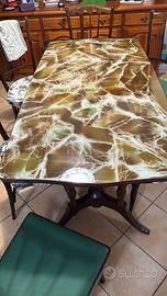 Tavolo decoro in vetro