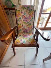 Sdraio in legno reclinabile