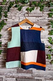 TOP/BLUSA SMANICATA MSGM TG. 46 COLOR BLOCK