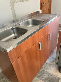 Mobile lavabo completo inox 120