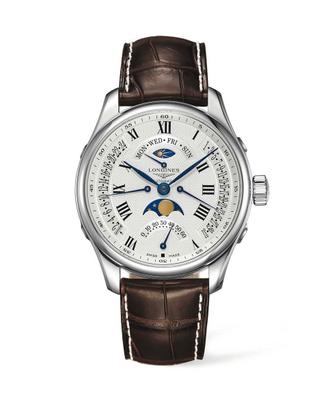 Longines Master Retrogrado Fasi Lunari 44mm Bianco