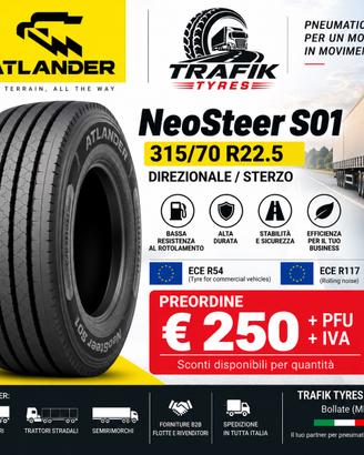 315/70 R22.5 ATLANDER NeoSteer S01 Camion