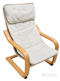 Ikea poäng poltrona a dondolo betulla beige