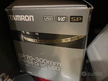 Obbiettivo Tamron 70-300 per canon