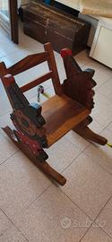 sedia a dondolo bambino in legno 