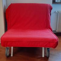 poltrona letto singolo Ikea PS rossa