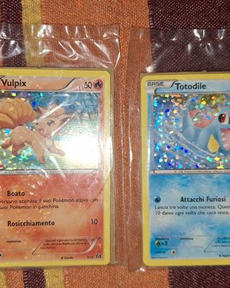 2 carte pokemon McDonald's 2016 vulpix e Totodile