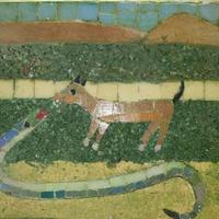 Mosaici in vetro Campagna Italiana cane serpente