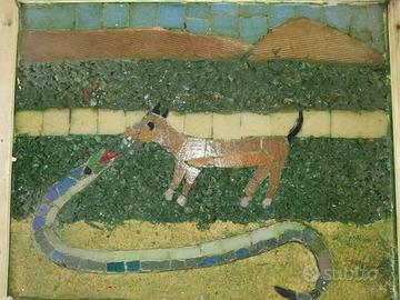 Mosaici in vetro Campagna Italiana cane serpente