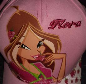 1 Cappellino girl cap Winx club Flora rosa fragole