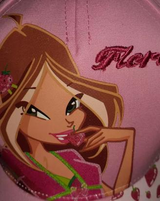 1 Cappellino girl cap Winx club Flora rosa fragole
