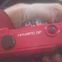 macchina fotografica minolta hi matic gf rossa