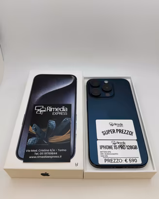 iPhone 15 Pro 128GB blu usato garanzia 