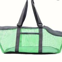 Borsa porta animali con rete traspirante verde