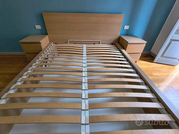 Letto contenitore 160x200 Malm IKEA + 2 comodini