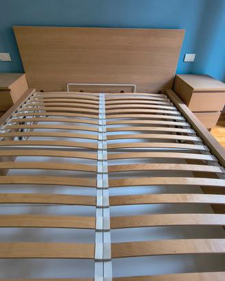 Letto contenitore 160x200 Malm IKEA + 2 comodini
