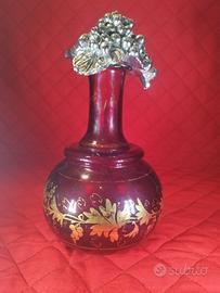 decanter con tappo ricoperto argento 925