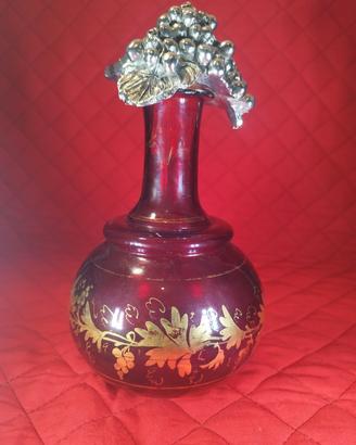 decanter con tappo ricoperto argento 925