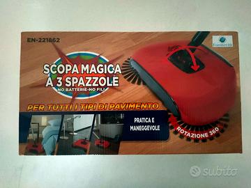 Scopa Magica Euronovità a 3 Spazzole - Come Nuova