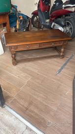  antico tavolo da fumo in legno massello 