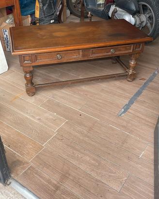  antico tavolo da fumo in legno massello 