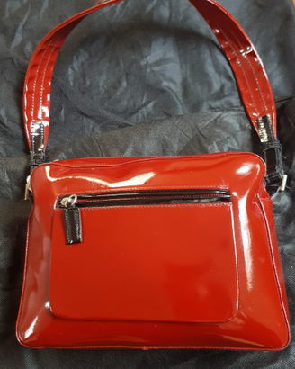 Borsa in vernice rossa Hyde & Bros