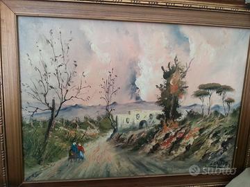 enorme olio su tela firmato Santoro