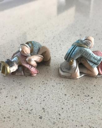 Statuette stile giapponese Netsuke vintage