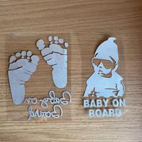 Coppia Adesivi Auto - Bimbo a Bordo NUOVI