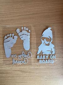 Coppia Adesivi Auto - Bimbo a Bordo NUOVI