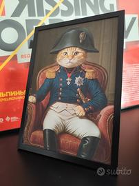 Quadro poster gatto Napoleone 