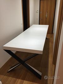 Consolle tavolo allungabile Diago in legno e ferro