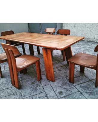 Set tavolo + 6 sedie design  Mario Marenco 
