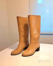 Stivali pluviali da donna beige