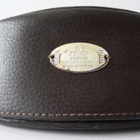 Fendi custodia occhiali pelle selleria