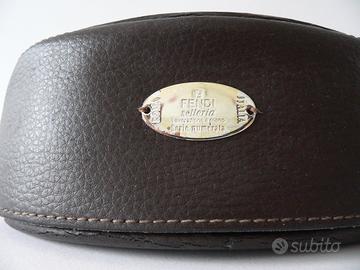 Fendi custodia occhiali pelle selleria