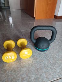 Pesi + kettlebell domyos