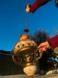 lampadario in ceramica vintage 