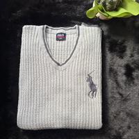 Vintage Pullover Polo Ralph Lauren, Black and Grey