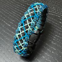 Braccialetto Paracord nero blu