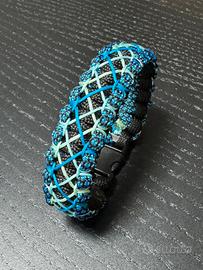 Braccialetto Paracord nero blu