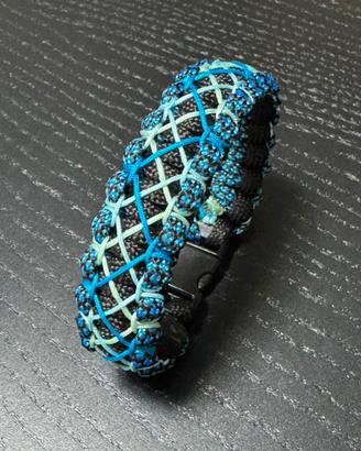 Braccialetto Paracord nero blu