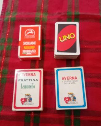 Set carte da gioco Modiano Siciliane e UNO