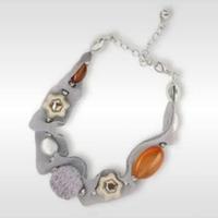 Bracciale Thun in seta secreta grigio smaltato